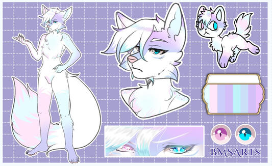 2 FullBody + 1 Icon + Chibi + Detailed eyes + Details + Color Palette